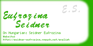 eufrozina seidner business card